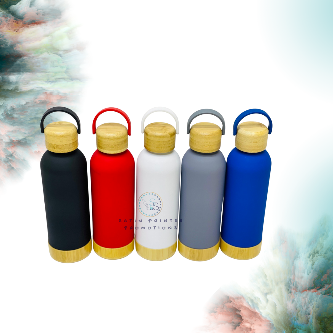 Skin Feel Wooden Base Thermal Bottle