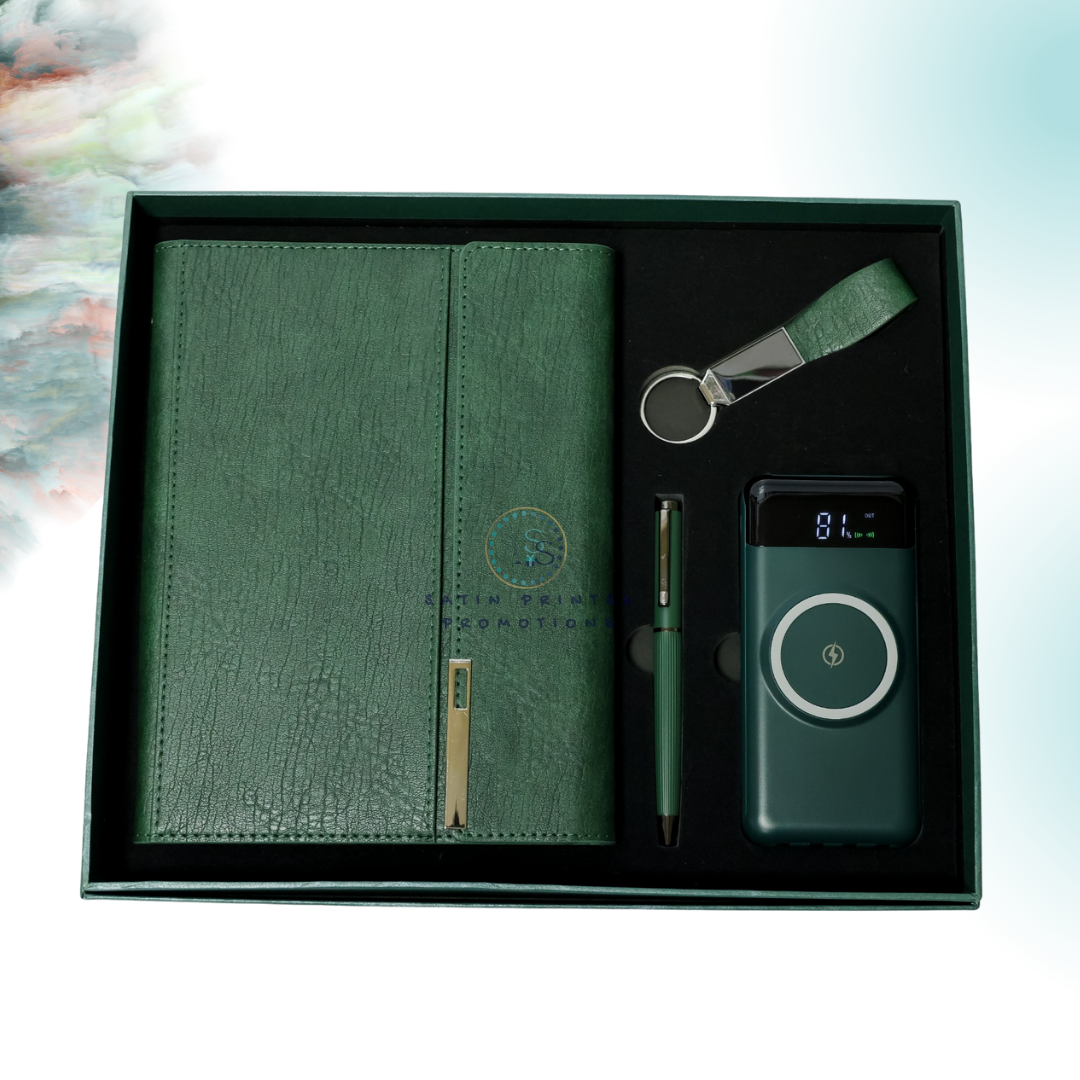 Premium Corporate Gift Set | Notebook, Pen, Power Bank & Keyholder