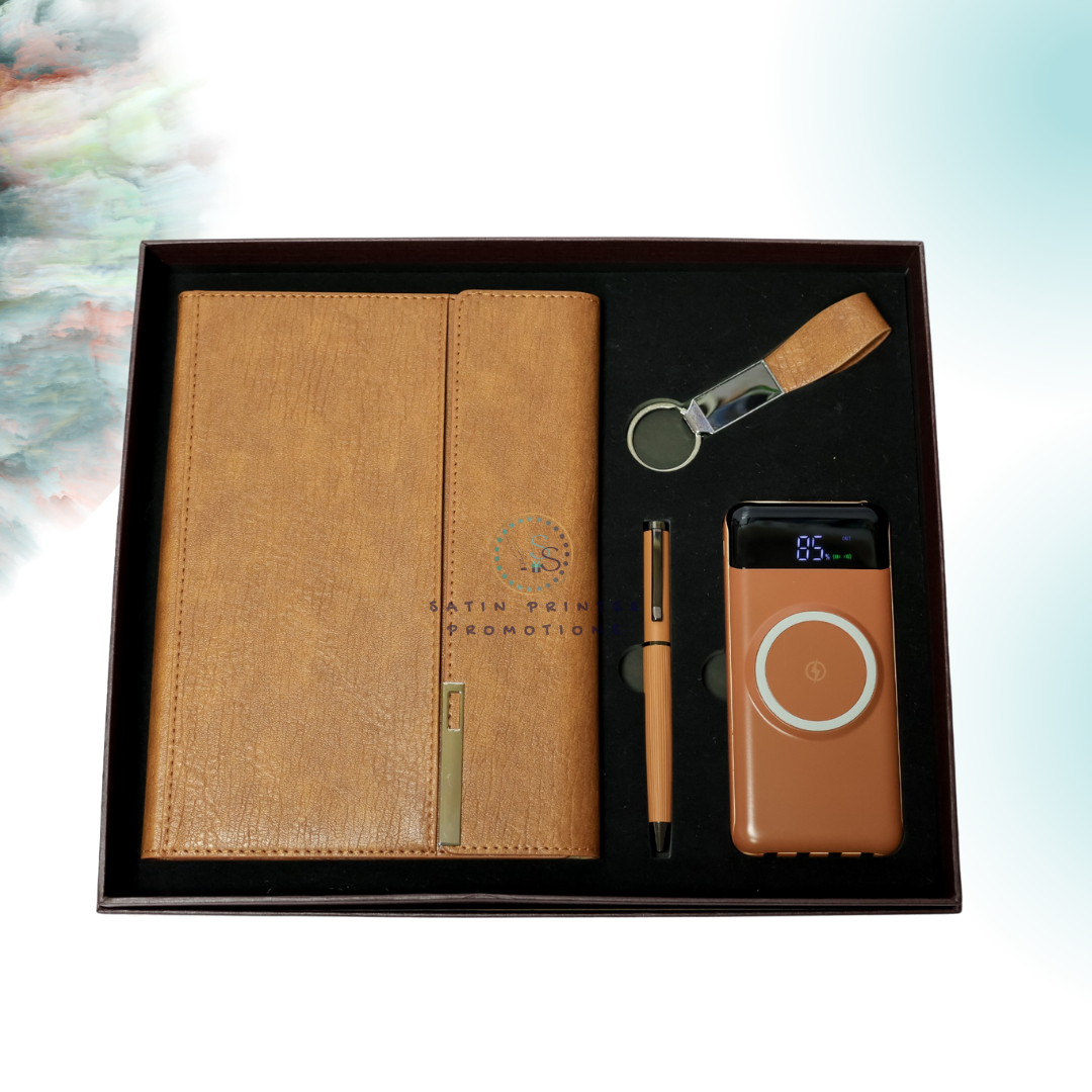 Premium Corporate Gift Set | Notebook, Pen, Power Bank & Keyholder - Image 2