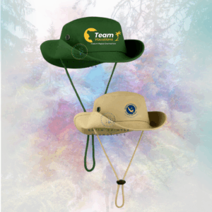 Safari Hat – Beige & Jungle Green Outdoor Hat with Strap | Durable Sun Protection Hat